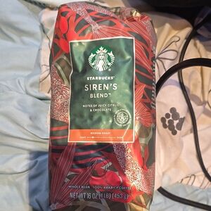 Starbucks Siren's Blend Coffee with Red and Green Packaging